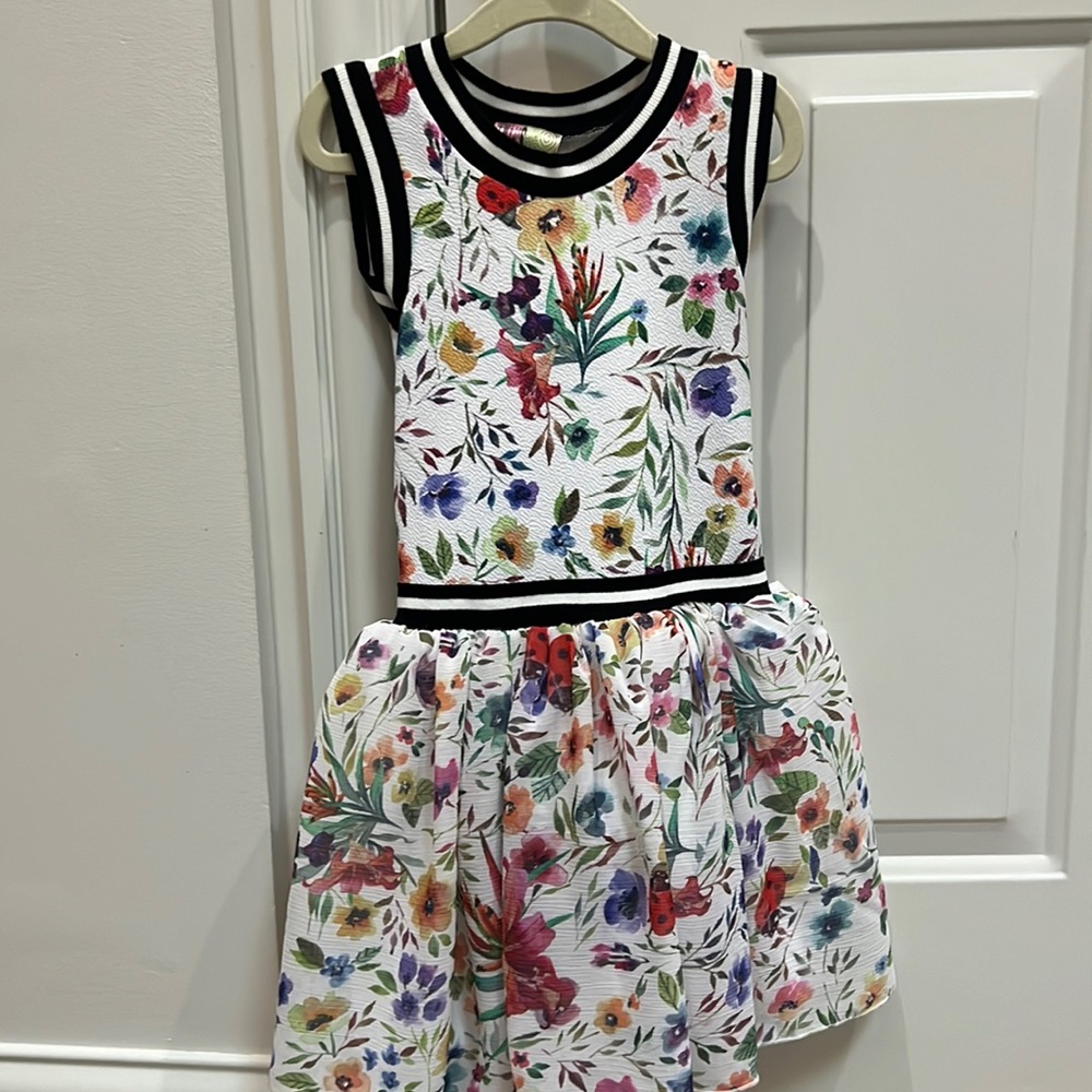 Girls fitted top with flare bottom dress